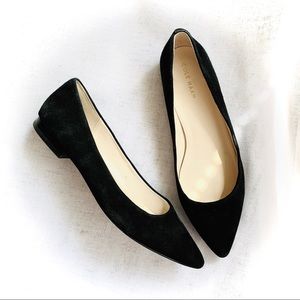 Cole Haan | Gigi Skimmer Black Suede Pointed Flats